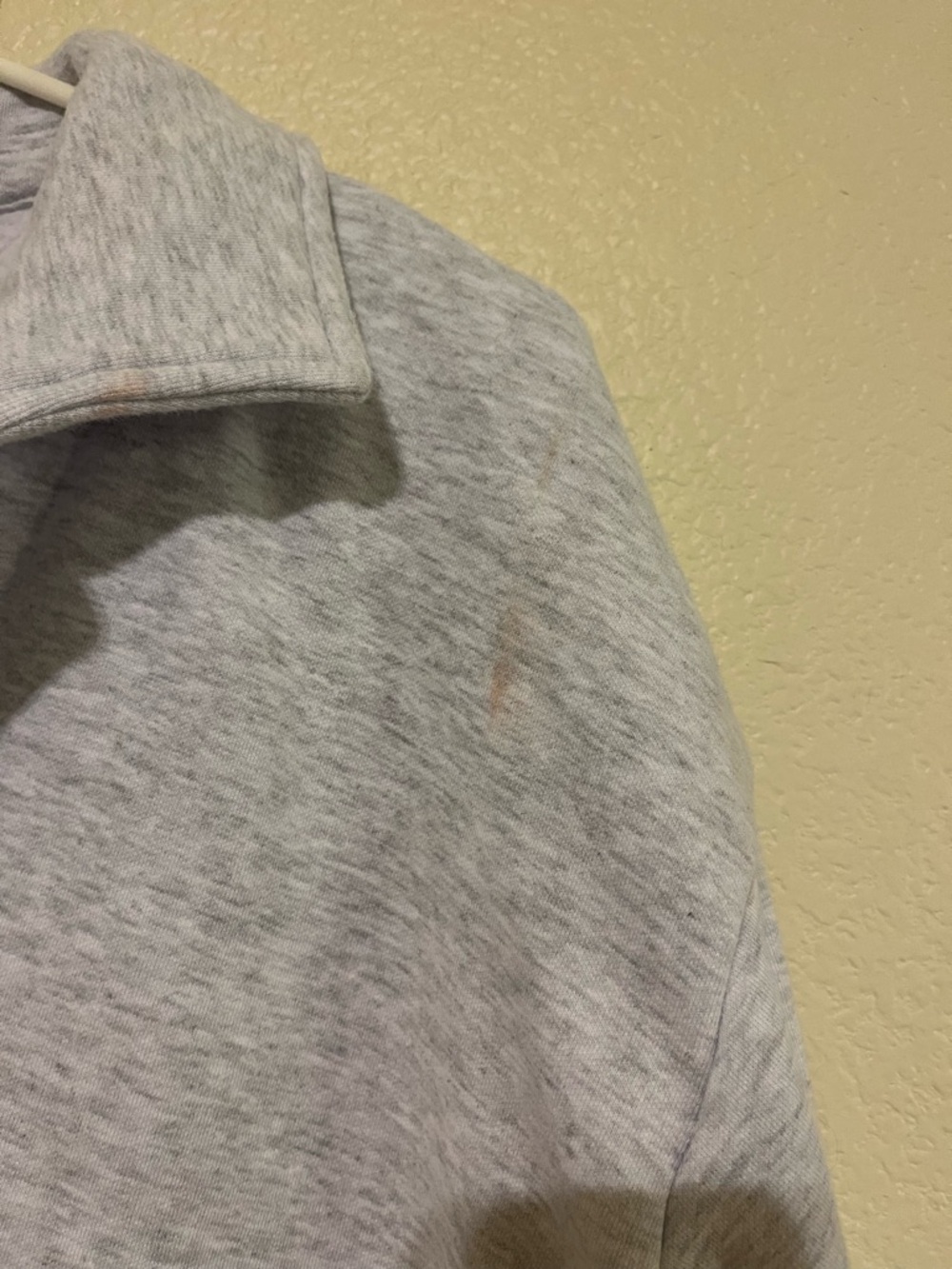 SKIMS Light Heathered Gray Cropped Polo Cozy Sweatshirt - Picture 6 of 9